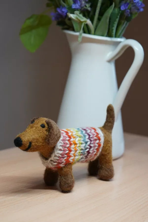 Hoxton Harry the Dachshund - Felted Wool Ornament