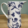 Blue & White Floral Jug with Bees