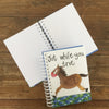 Alex Clark Jot While You Trot Spiral Journal