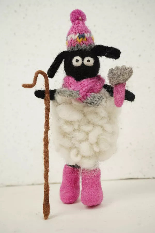 Shearing Sheila Wool Felted Sheep