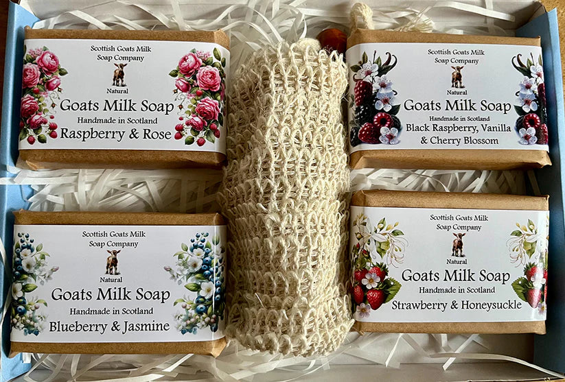 Scottish Goats Milk Soap Gift Box - Box of 4