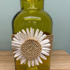 Glass Vase with Woven Flower Decoration