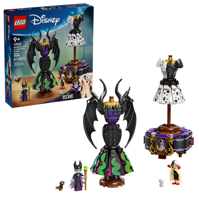 Lego Maleficent's and Cruella De Vil's Dresses