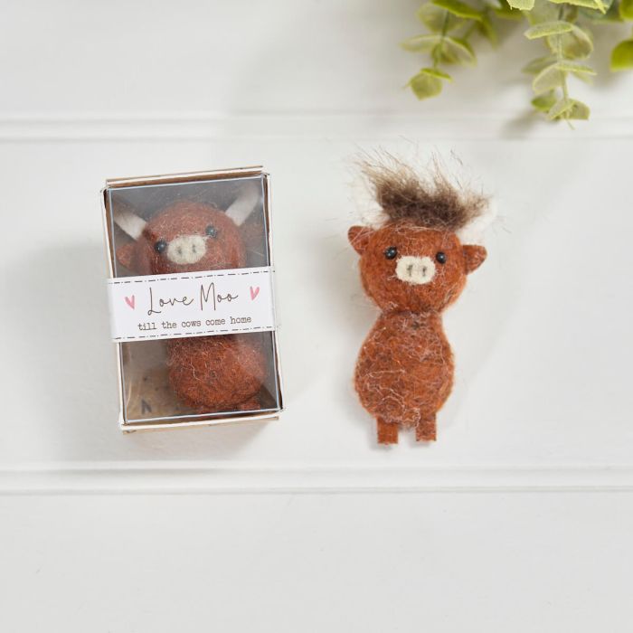 Boxed Tiny World Highland Cow