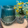 Glass Textured Tea Light Holder