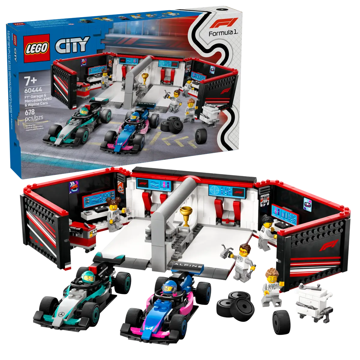 LEGO City F1 Garage & Mercedes-AMG & Alpine Cars