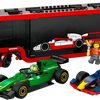 LEGO City F1 Truck with RB20 & AMR24 F1 Cars