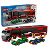 LEGO City F1 Truck with RB20 & AMR24 F1 Cars