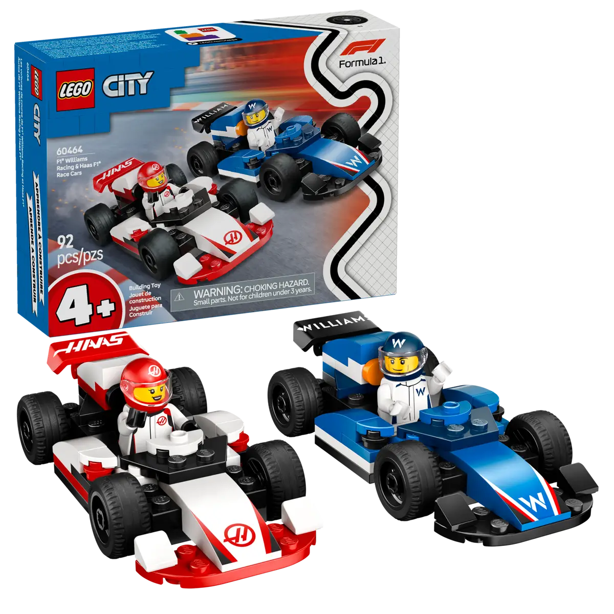 LEGO City F1 Williams Racing & Haas F1 Race Cars