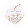 "Friendsheep Always" Floral Sheep Ceramic Heart Hanger