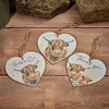 Dougal Highland Cow Ceramic Heart Hanger