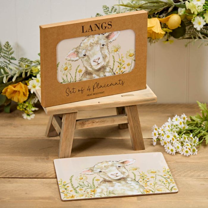 Floral Sheep & Lamb Placemat Set