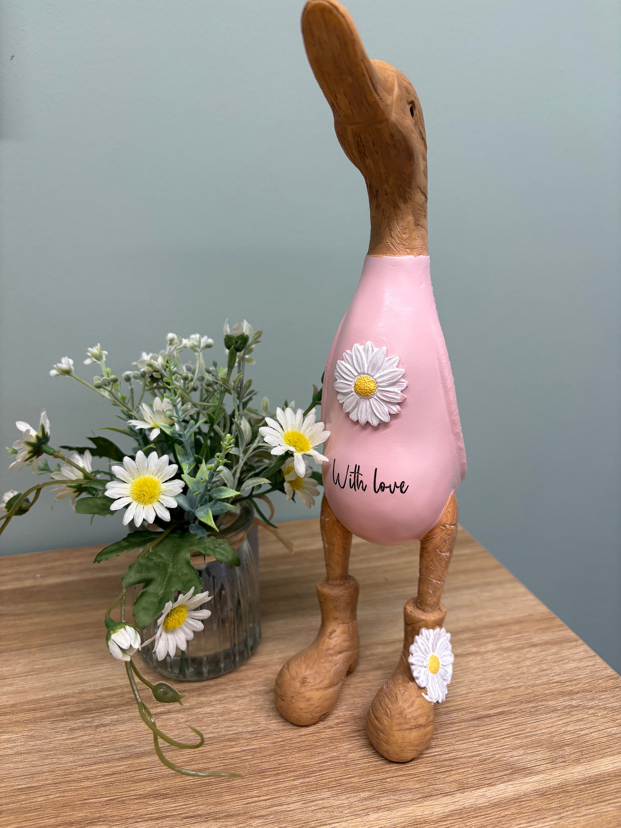 Large 'with love' Pink Duck