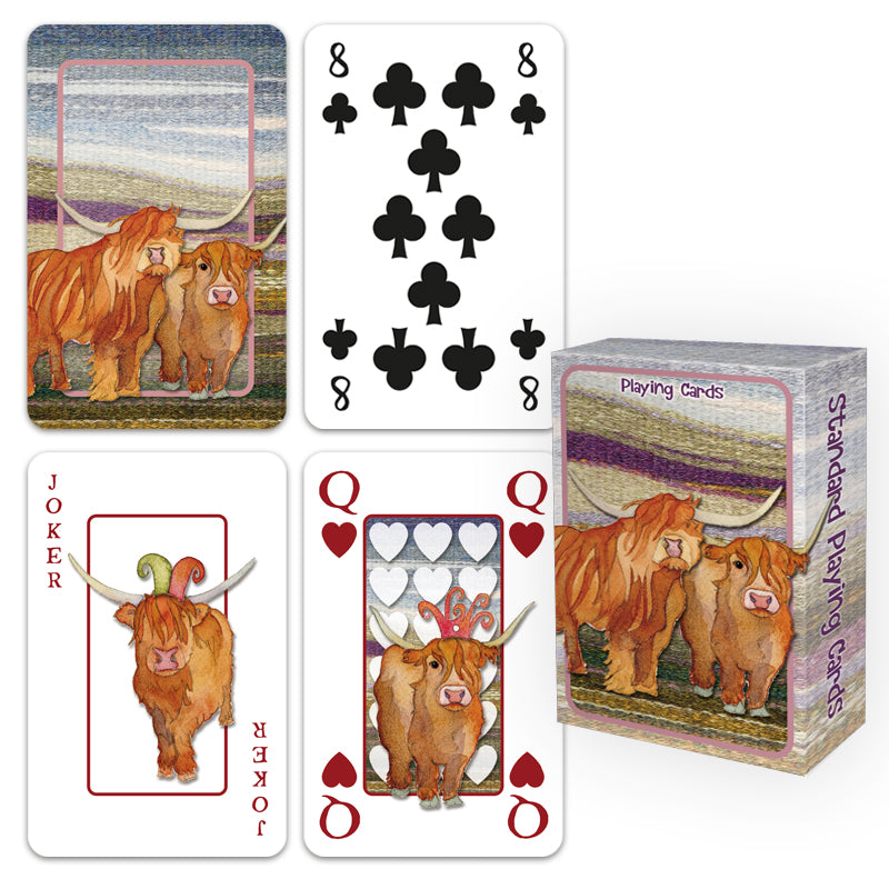 Highland Coos Playing Cards