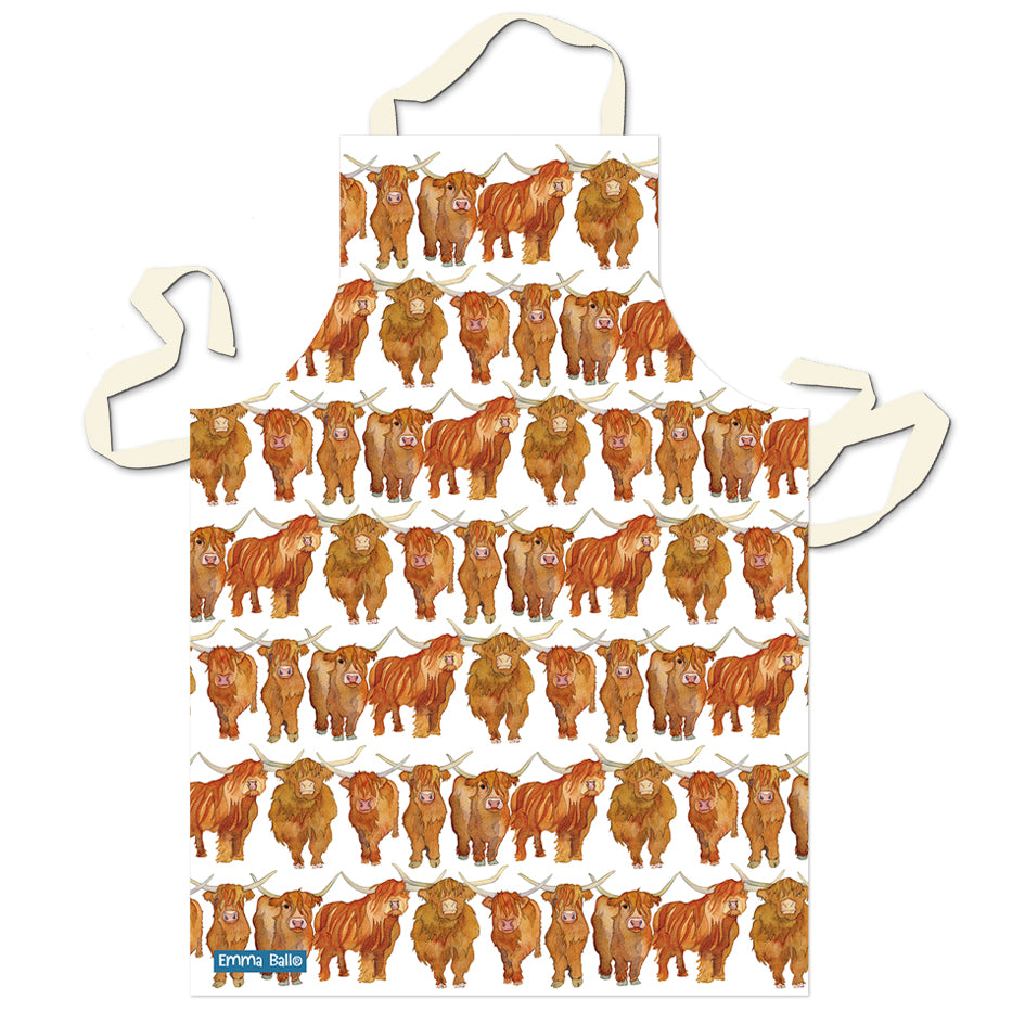 Highland Coo Repeat Apron