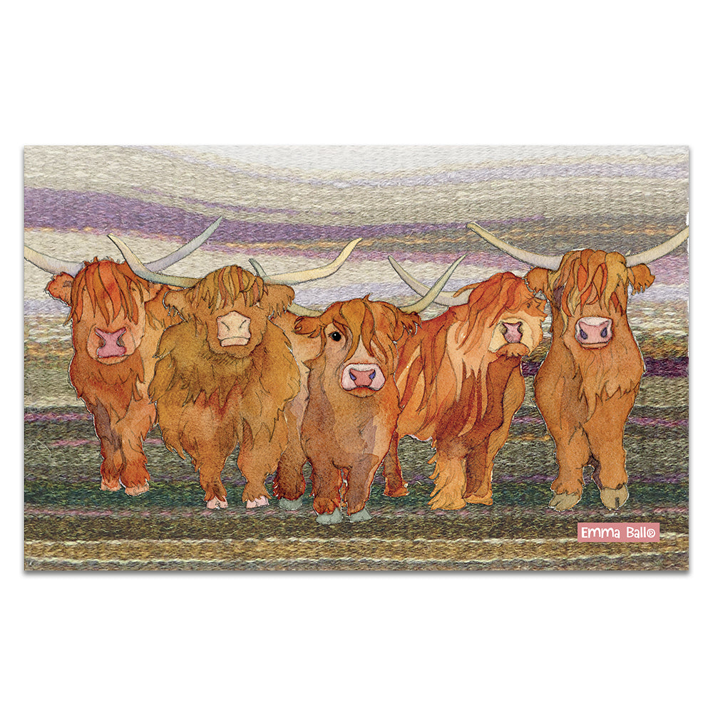 Highland Coos Tea Towel