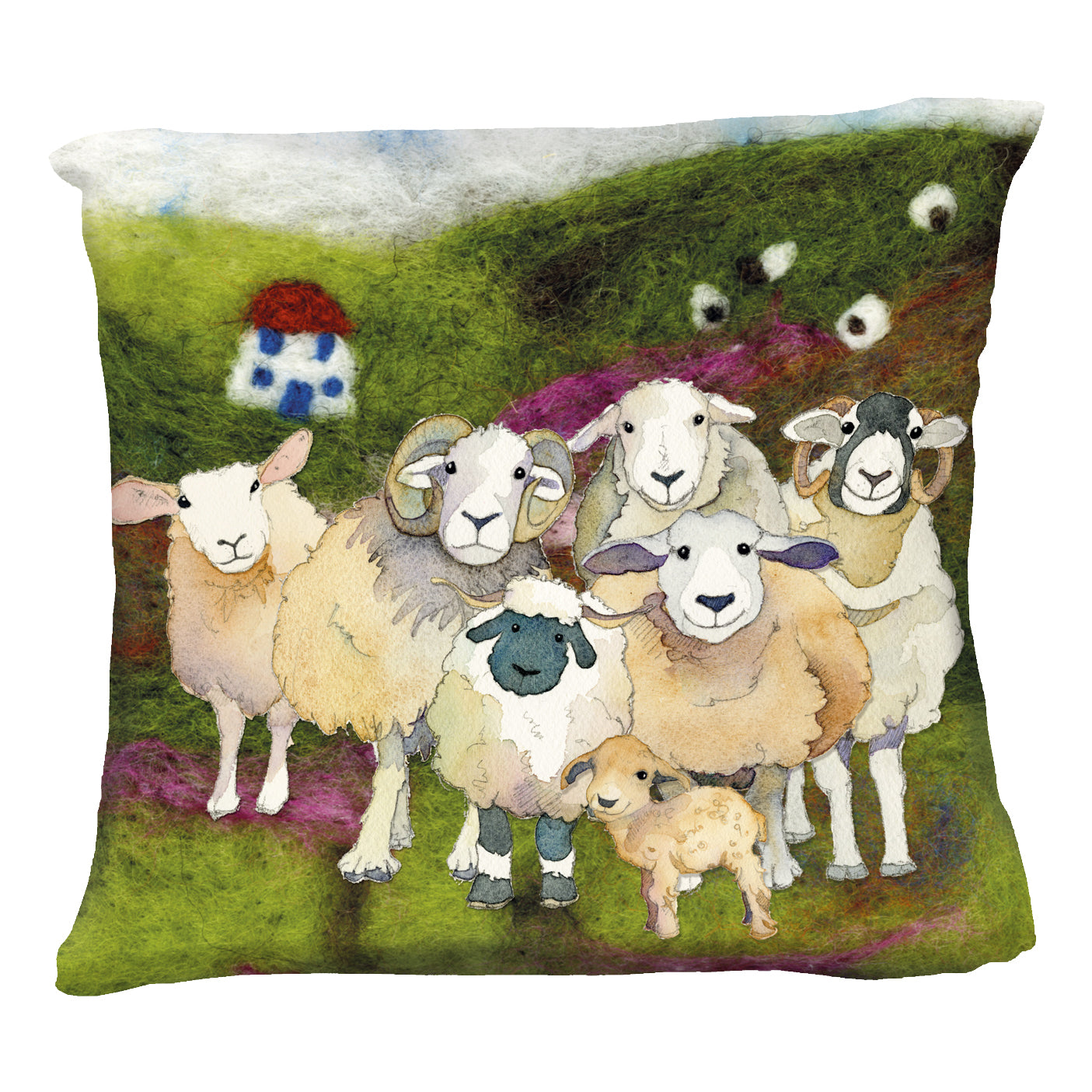 Felted Sheep Cushion