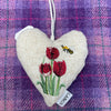 Floral Embroidered Hanging Heart