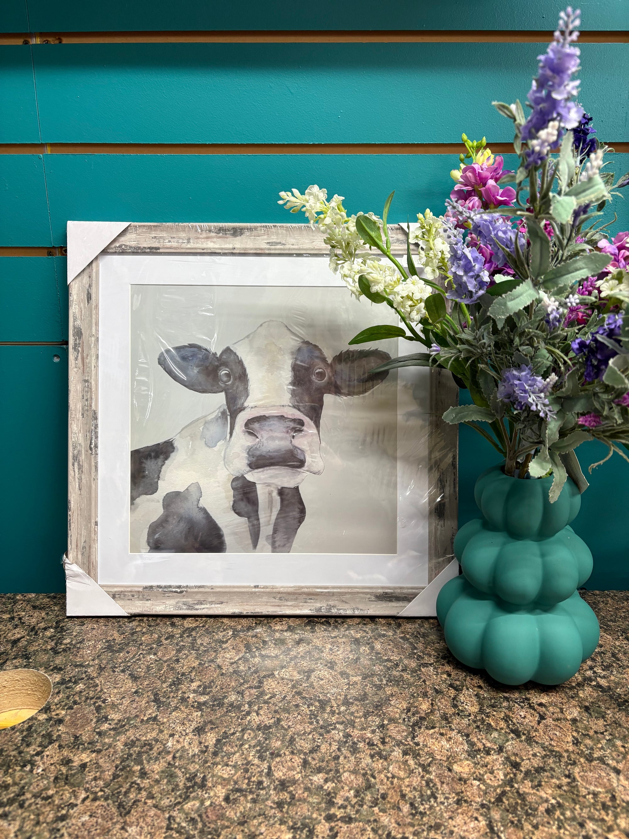 Cow Print with Frame