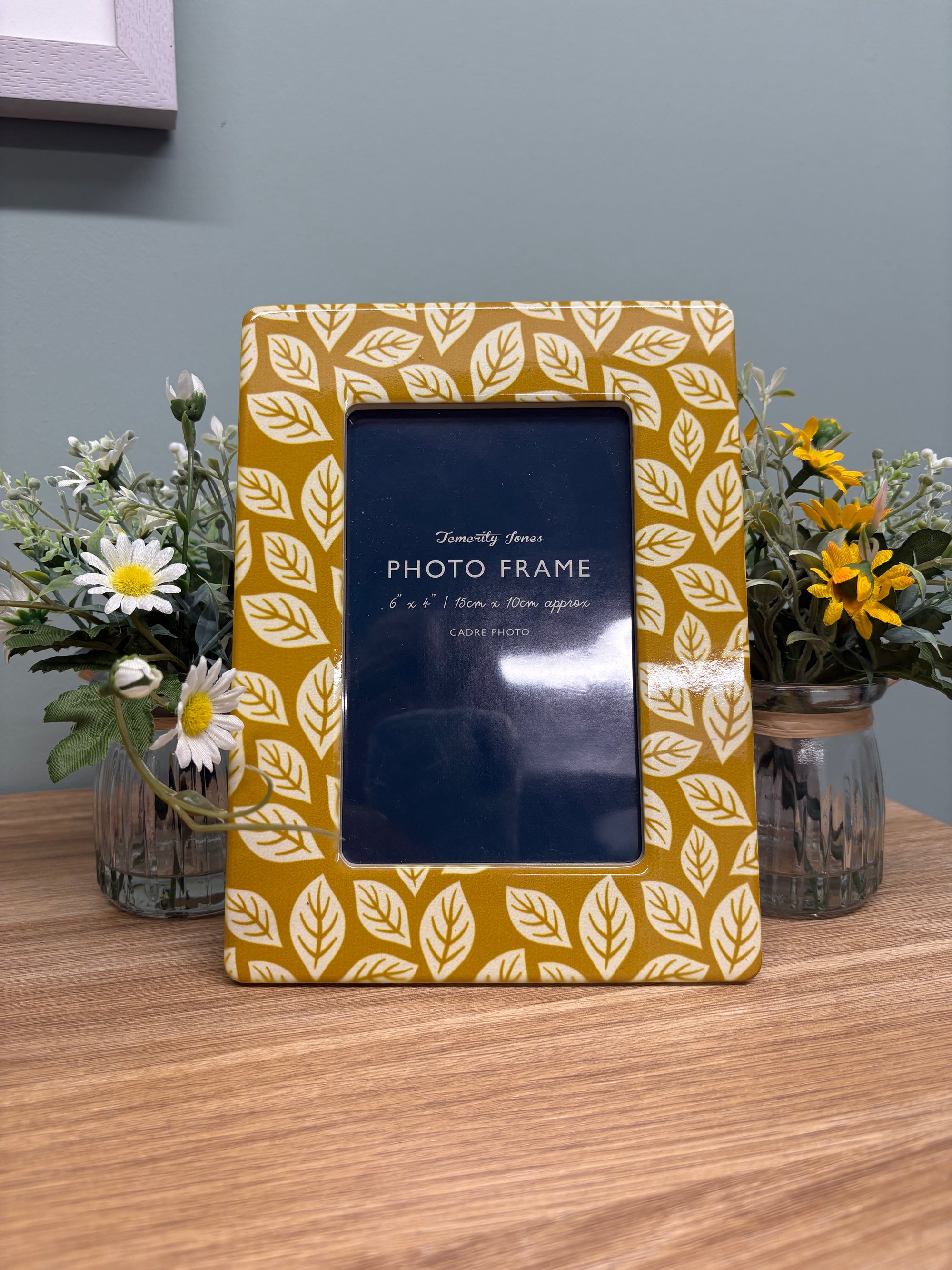 Mustard Leaf Repeat Pattern Picture Frame