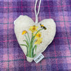 Floral Embroidered Hanging Heart