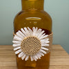 Glass Vase with Woven Flower Decoration