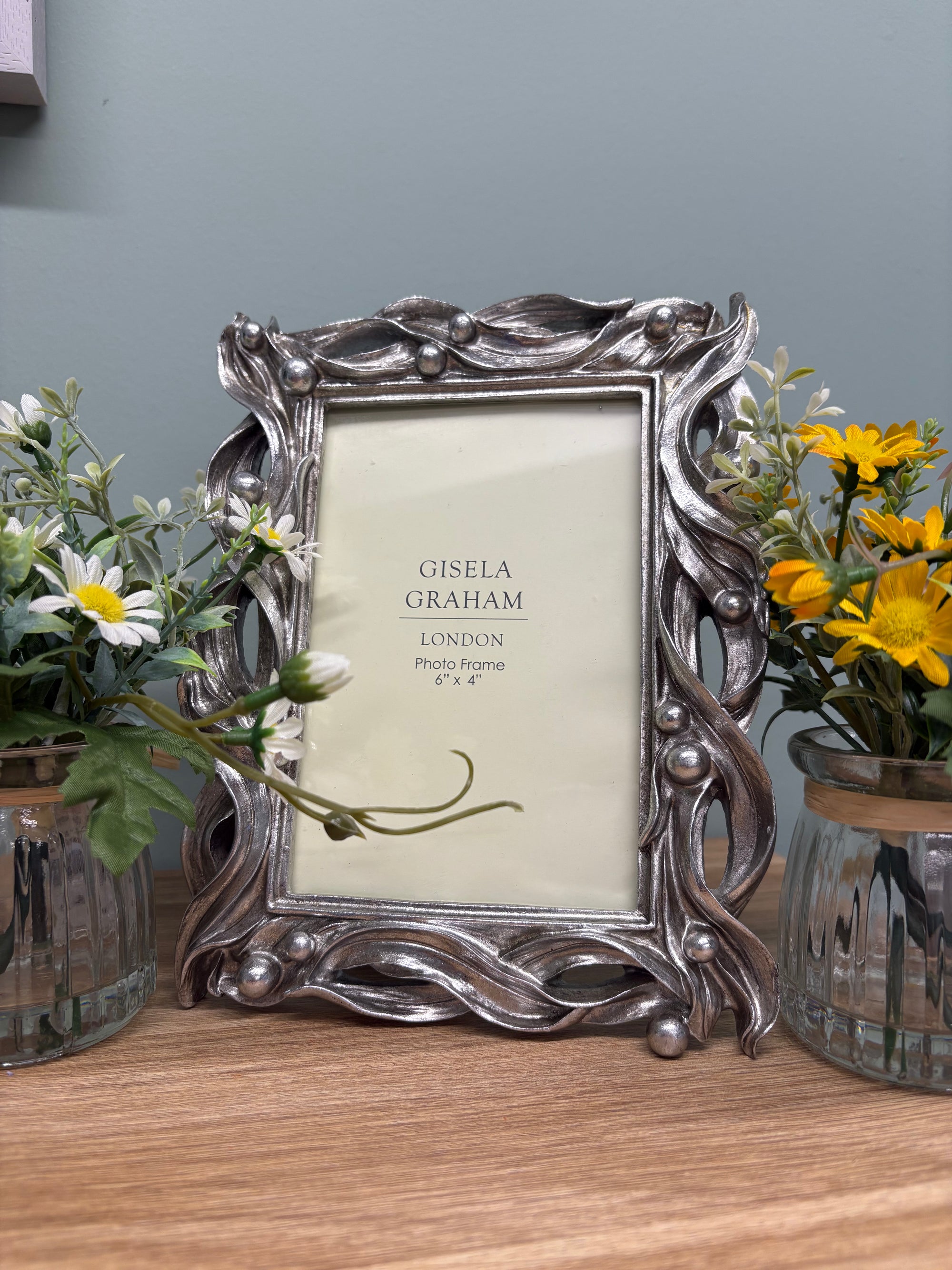 Silver Textured Picture Frame