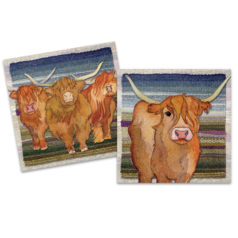 Highland Cow Pack of 10 Minicards