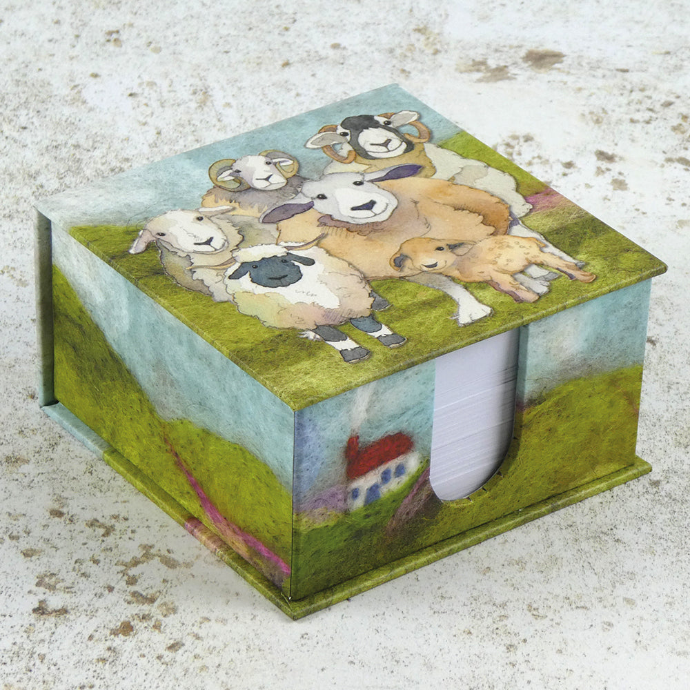 Felted Sheep Memo Box