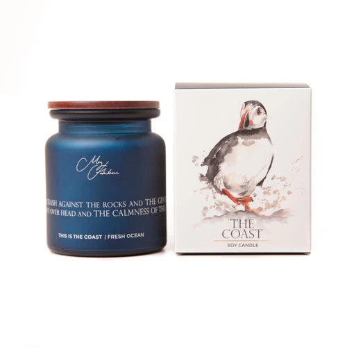 Meg Hawkins "The Coast" Puffin Design Candle