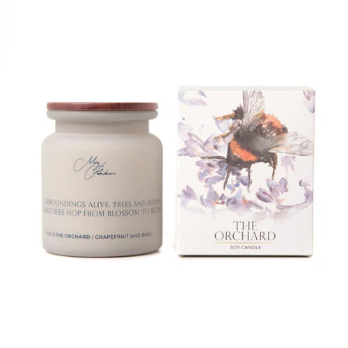 Meg Hawkins "The Orchard" Bee on Heather Design Candle