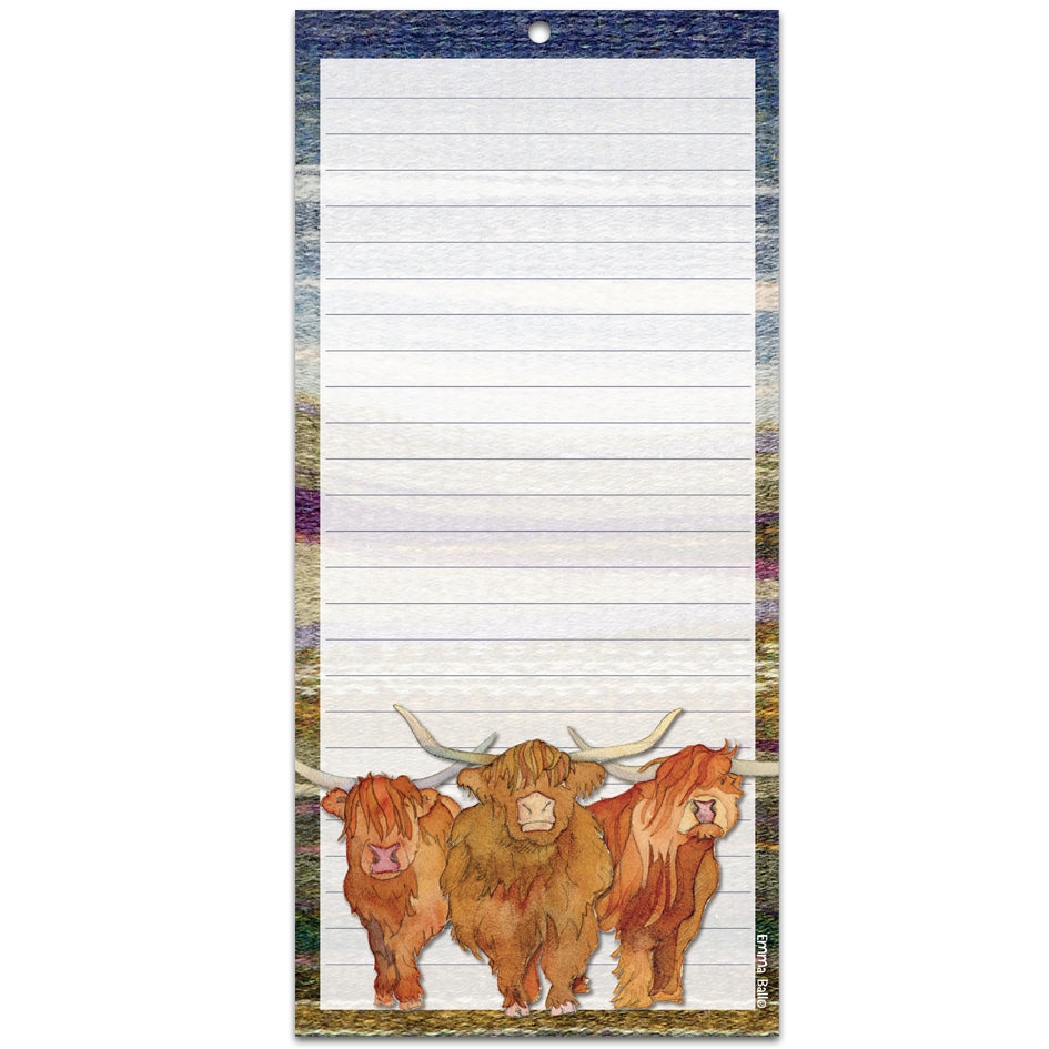 Highland Coo Magnetic Notepad