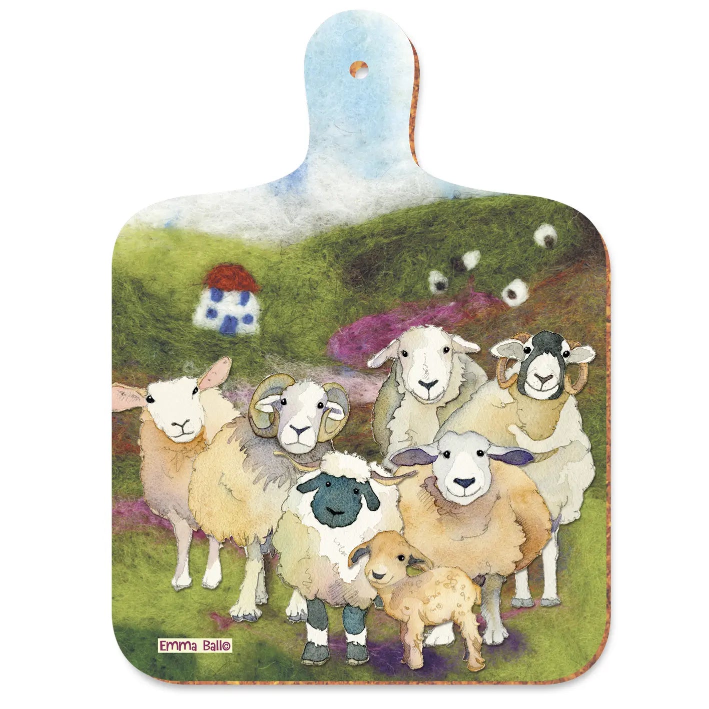 Felted Sheep Mini Chopping Board