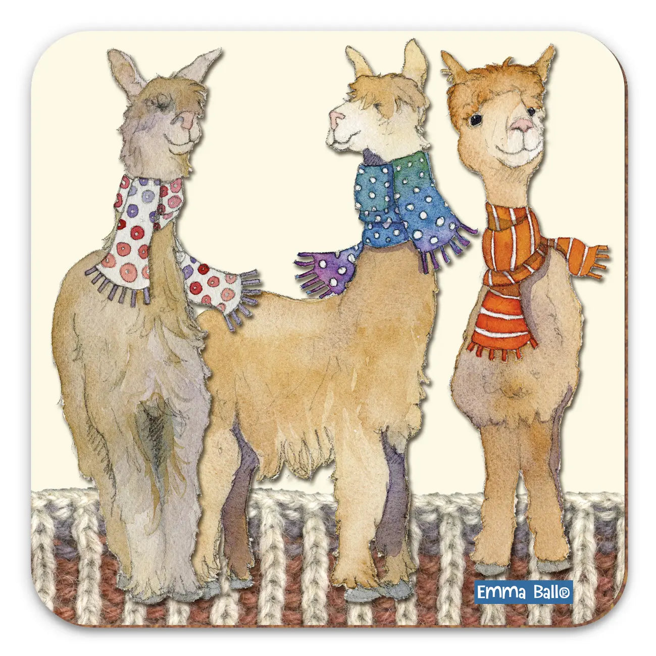 Three Alpacas Coaster