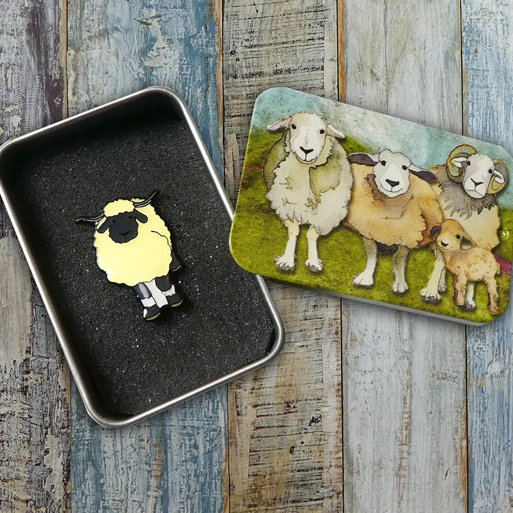 Cute Sheep "Pin in a Tin"