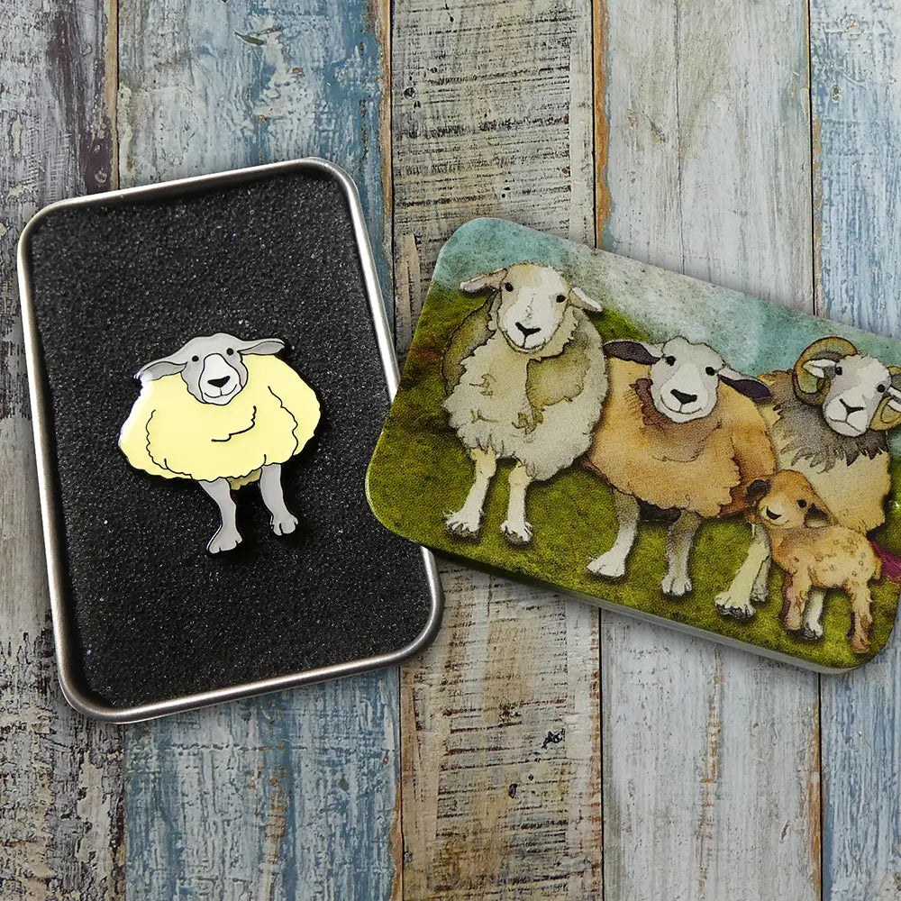 Happy Sheep "Pin in a Tin"