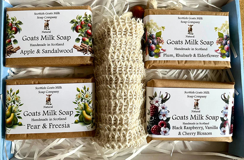 Scottish Goats Milk Soap Gift Box - Box of 4