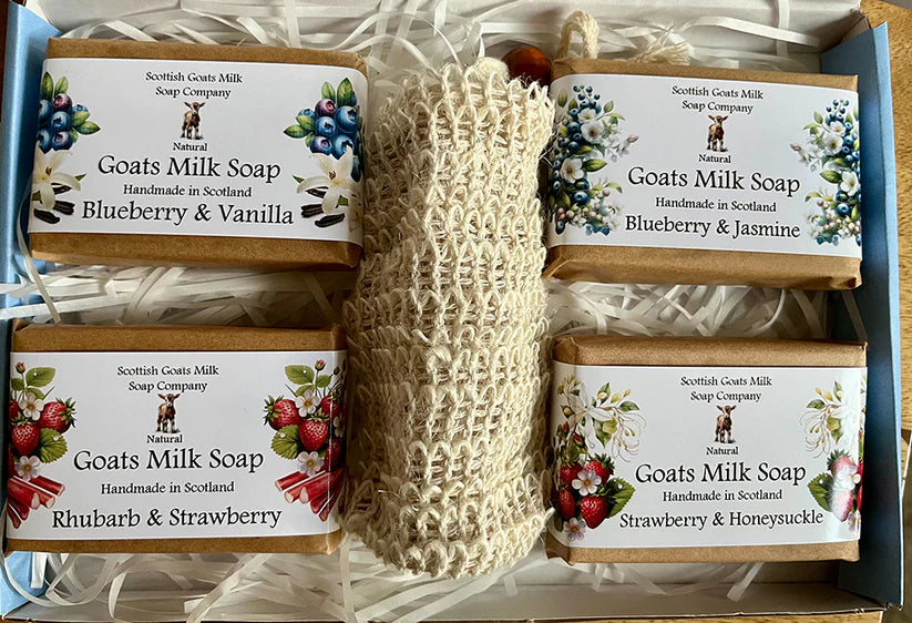 Scottish Goats Milk Soap Gift Box - Box of 4