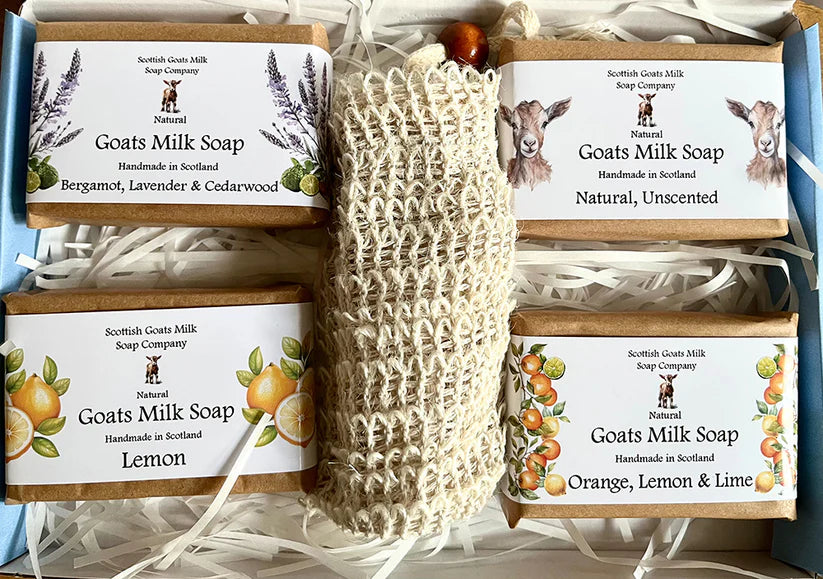 Scottish Goats Milk Soap Gift Box - Box of 4