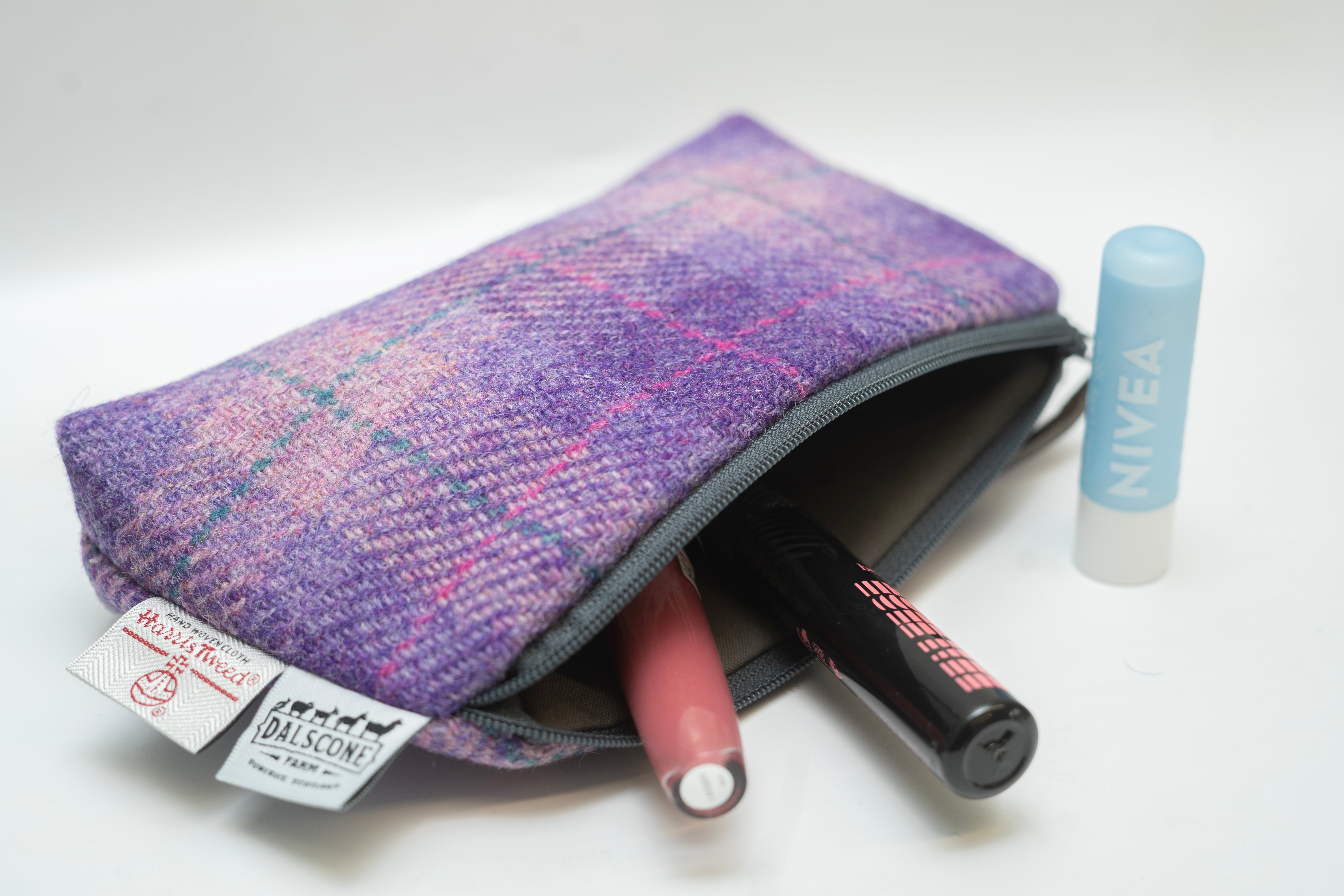 Harris tweed makeup bag sale