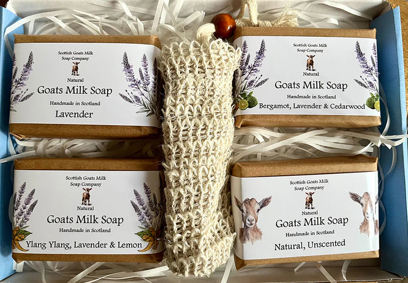 Scottish Goats Milk Soap Gift Box - Box of 4