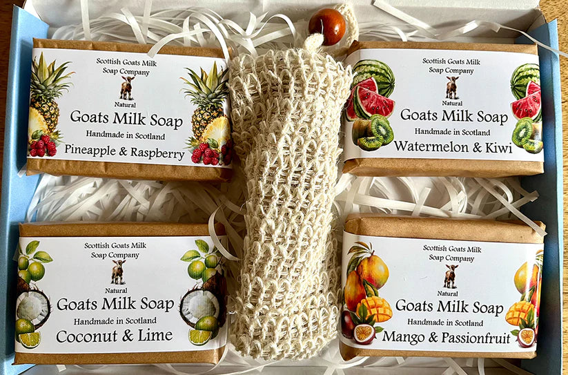 Scottish Goats Milk Soap Gift Box - Box of 4